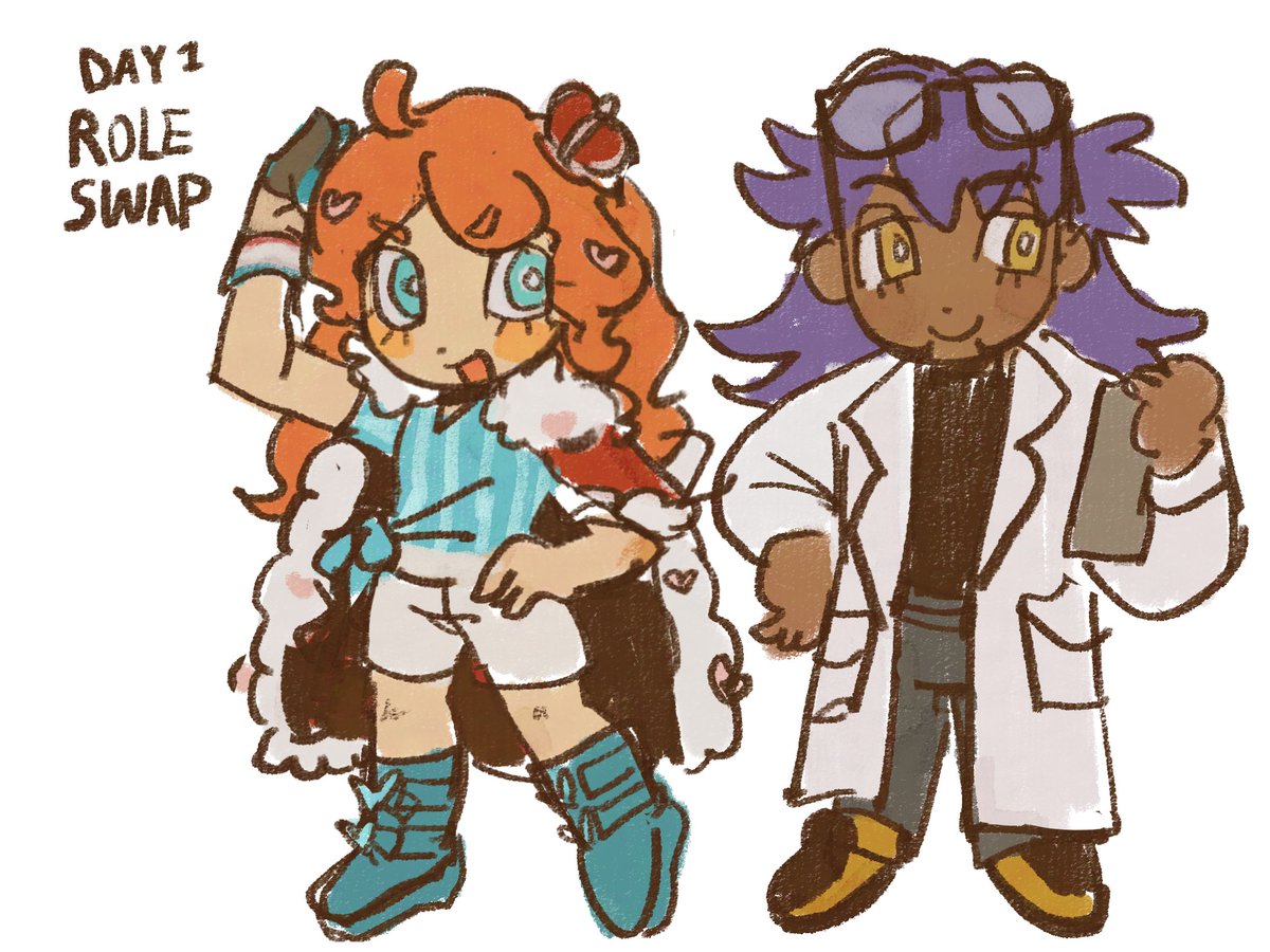 mutter6283's tweet photo. #AUtober day 1 role swap
ft. dnsn https://t.co/g9WwdZv0sJ