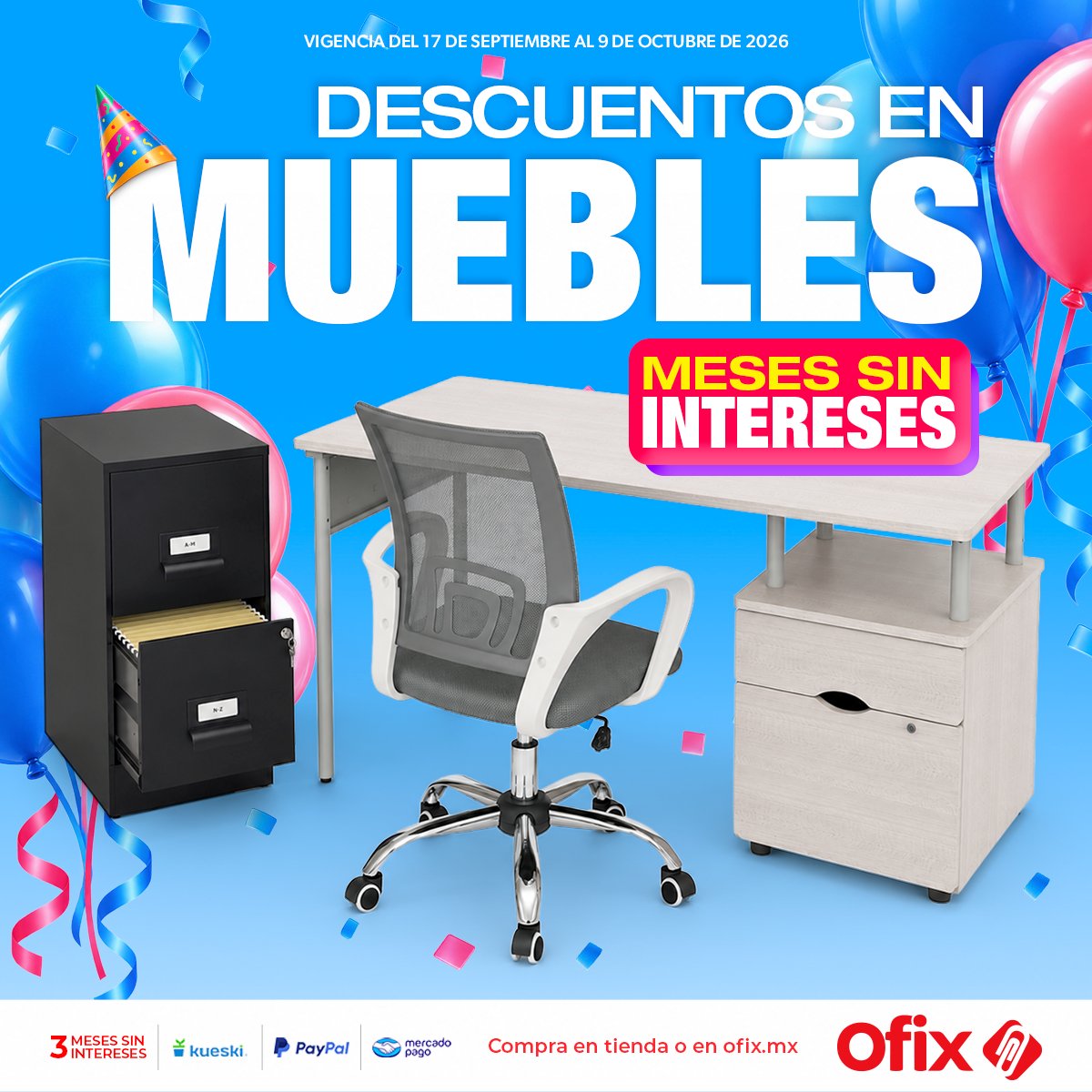 ofixmx's tweet photo. ¿Qué mueble te hace falta para estudiar o trabajar? Aprovecha... 🎉 Ahorros de Aniversario en Ofix📎
Y la facilidad de pagar a MSI 💳 Hacemos envíos a todo México. 🚚 🗓️ Vigencia al 9 de octubre.
Compra en https://t.co/0YUM6KoxYJ
#Ofix #Silla #escritorio #Oficina #homeoffice https://t.co/OUm3ej6N16
