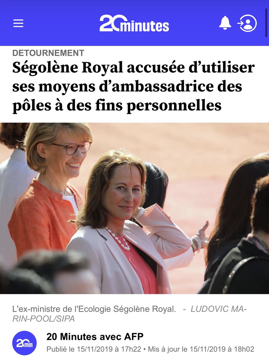 VolodimirZelen1's tweet photo. On rappelle que Royal était « ambassadrice des pôles » de Macron et qu’elle s’est mangée une enquête parce qu’elle dépensait 1500€ par mois de taxis sans jamais aller aux réunions. La preuve de ses actions… https://t.co/35aNmb7eA8