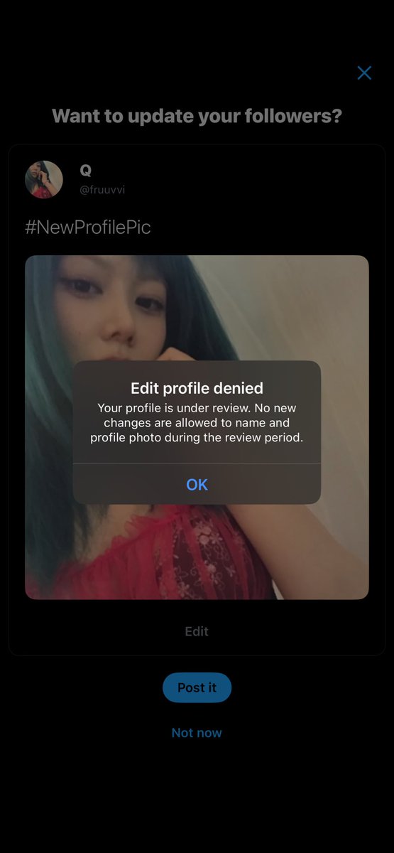 fruuvvi's tweet photo. i just want to change my pfp, ano nnmng pauso to X 😢 https://t.co/J6Z2RMuQWc
