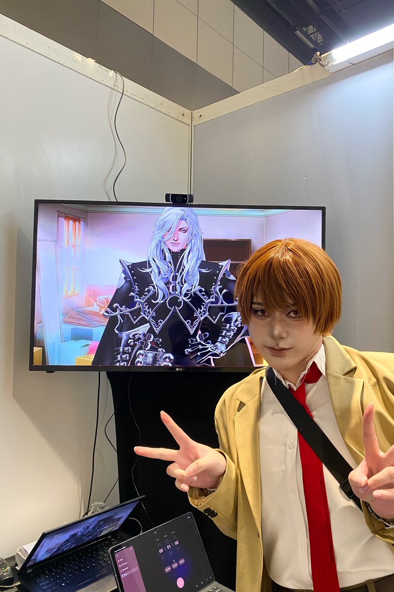 kikuhikko's tweet photo. met my oshi as light yagami hehe (he is my shinigami) 😈 

feels so surreal 🥹 had so much fun meeting fellow ph #pupals !! i freaked out 90% the whole time but boi i had a great time 😭😭😭happi happi happi

#CosplayMania2026 https://t.co/gz6j4jLAQd