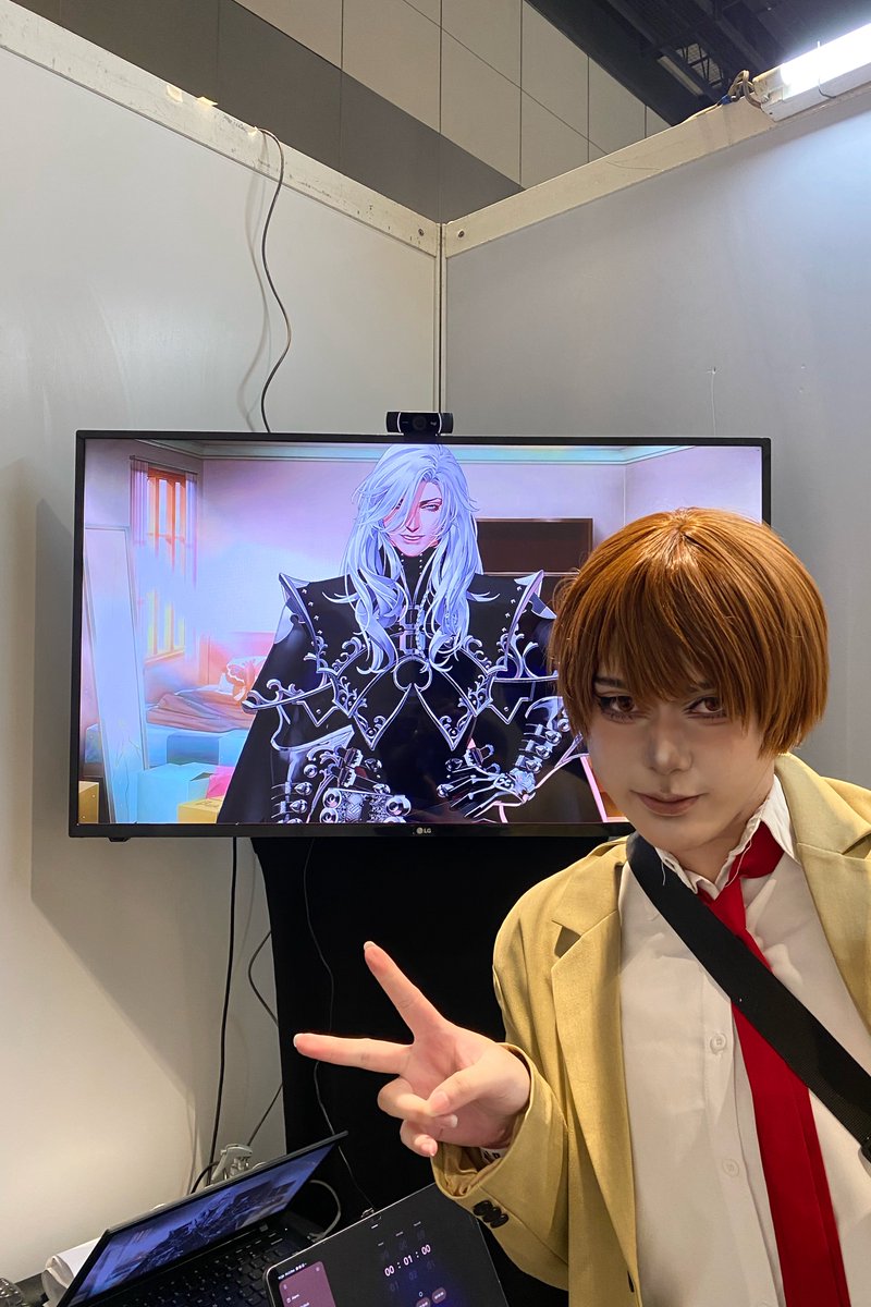 kikuhikko's tweet photo. met my oshi as light yagami hehe (he is my shinigami) 😈 

feels so surreal 🥹 had so much fun meeting fellow ph #pupals !! i freaked out 90% the whole time but boi i had a great time 😭😭😭happi happi happi

#CosplayMania2026 https://t.co/gz6j4jLAQd