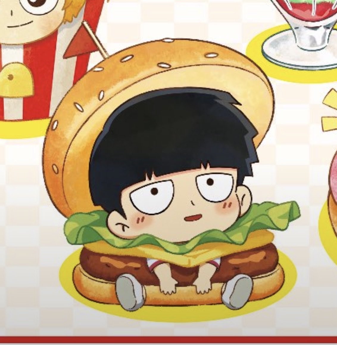 sxox_o's tweet photo. Explaining Mob Psycho 100 to an American: so imagine a burger https://t.co/vSRmd88TBS
