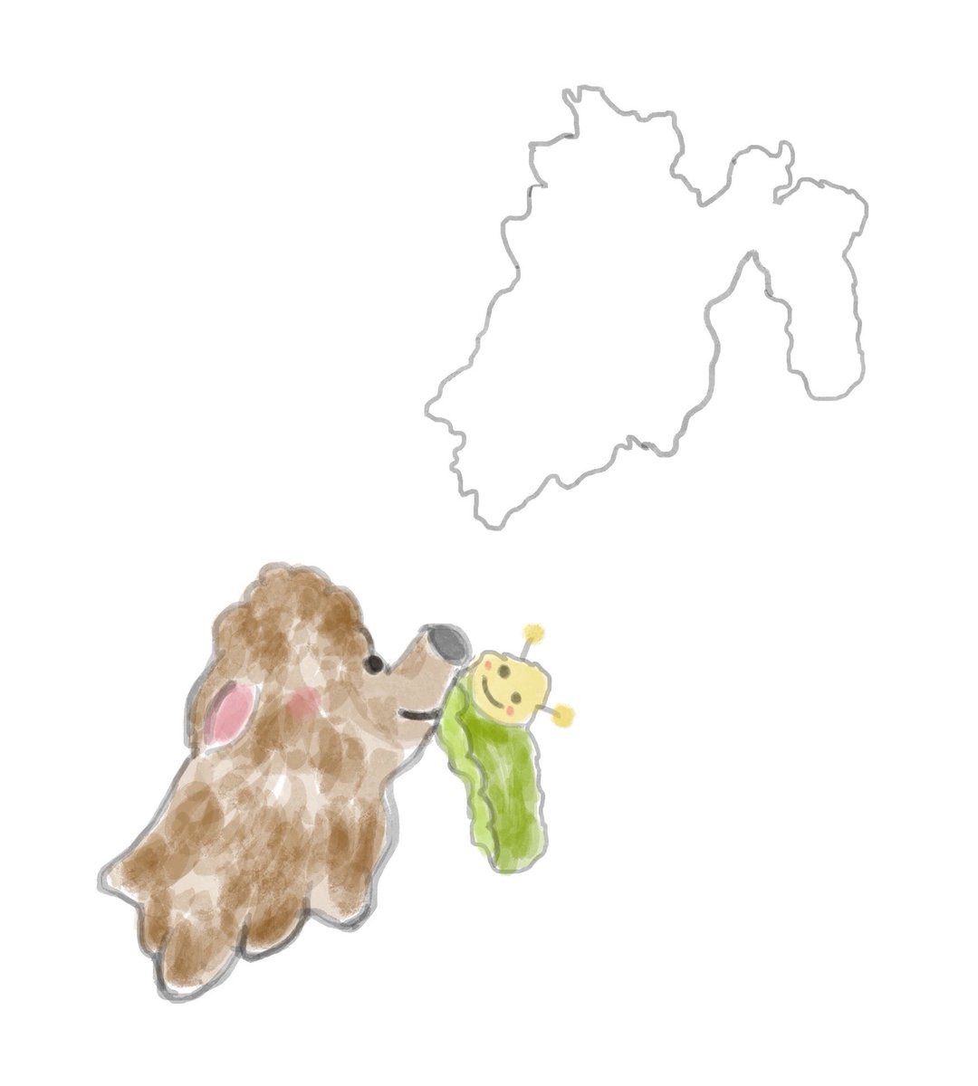 harukaze_illust's tweet photo. Estado de México🇲🇽🐶🐛描きました https://t.co/5VjCIregSb