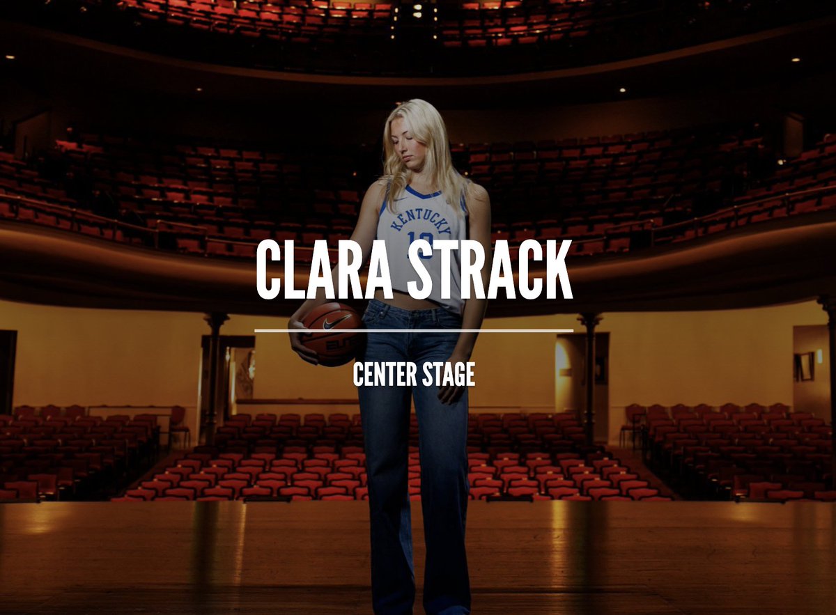 MrsTylerKSR's tweet photo. Kentucky Women's Basketball just debuted an awards campaign for Clara Strack at Big Blue Madness -- and rightly so. She rocks.

https://t.co/bBWWhSsgw5 https://t.co/tqLzghDDhA