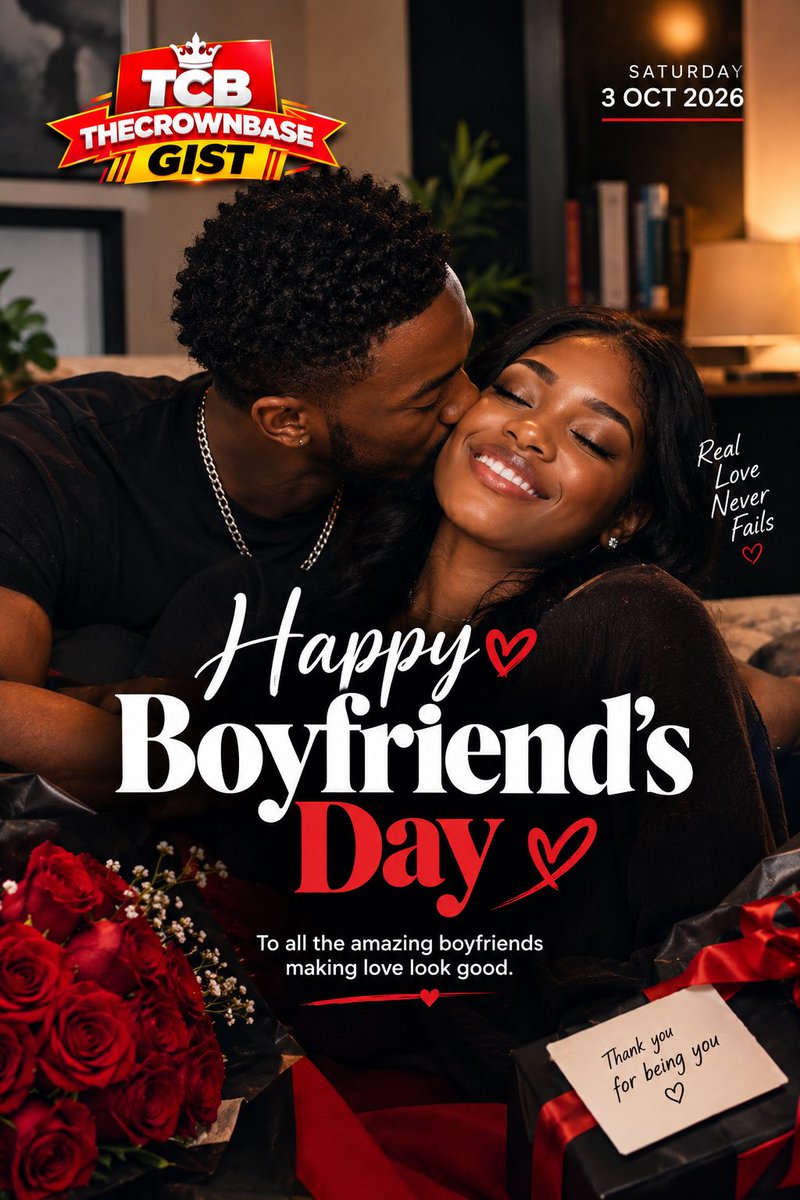 thecrownbaseng's tweet photo. A day to celebrate the love, care, loyalty, and special men who make their relationships meaningful. 🥰💙

To all the amazing boyfriends out there — you are appreciated! 👑❤️

#boyfriendday #boyfriend #relationshiptips #lovers #happyboyfriendsday #relationship https://t.co/EjrFxteyde