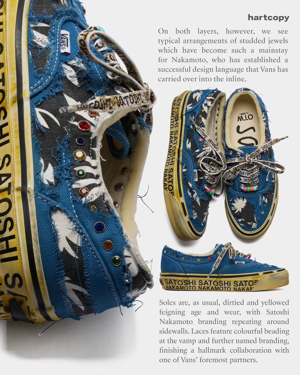 uptod4te's tweet photo. SATOSHI NAKAMOTO x OTW by Vans Era 95 Lucky Charms “Washed Navy”の下地が公開。📸: Hartcopy 【 サトシナカモト ヴァンズ 新作 エラ ラッキーチャームス ネイビー 】
https://t.co/IJ0o9fMksJ https://t.co/YlGdIjDdHT