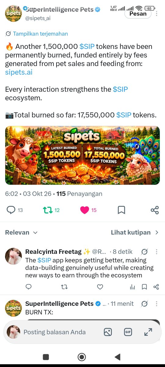 Realcyinta's tweet photo. @AFCryptoX @sipets_ai https://t.co/2zotqVa4R2