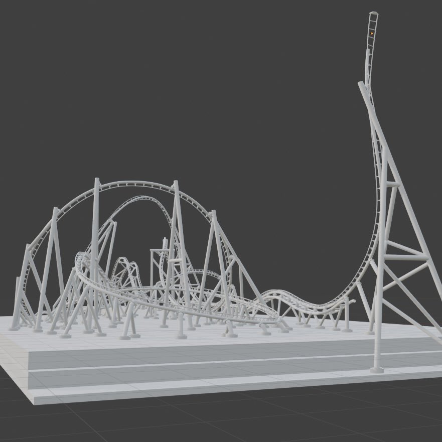 JCoasterJournal's tweet photo. @UniversalORL  Finished Hollywood Drift model

Now i have to send it to the printer😸 https://t.co/wwcm4bLu3i