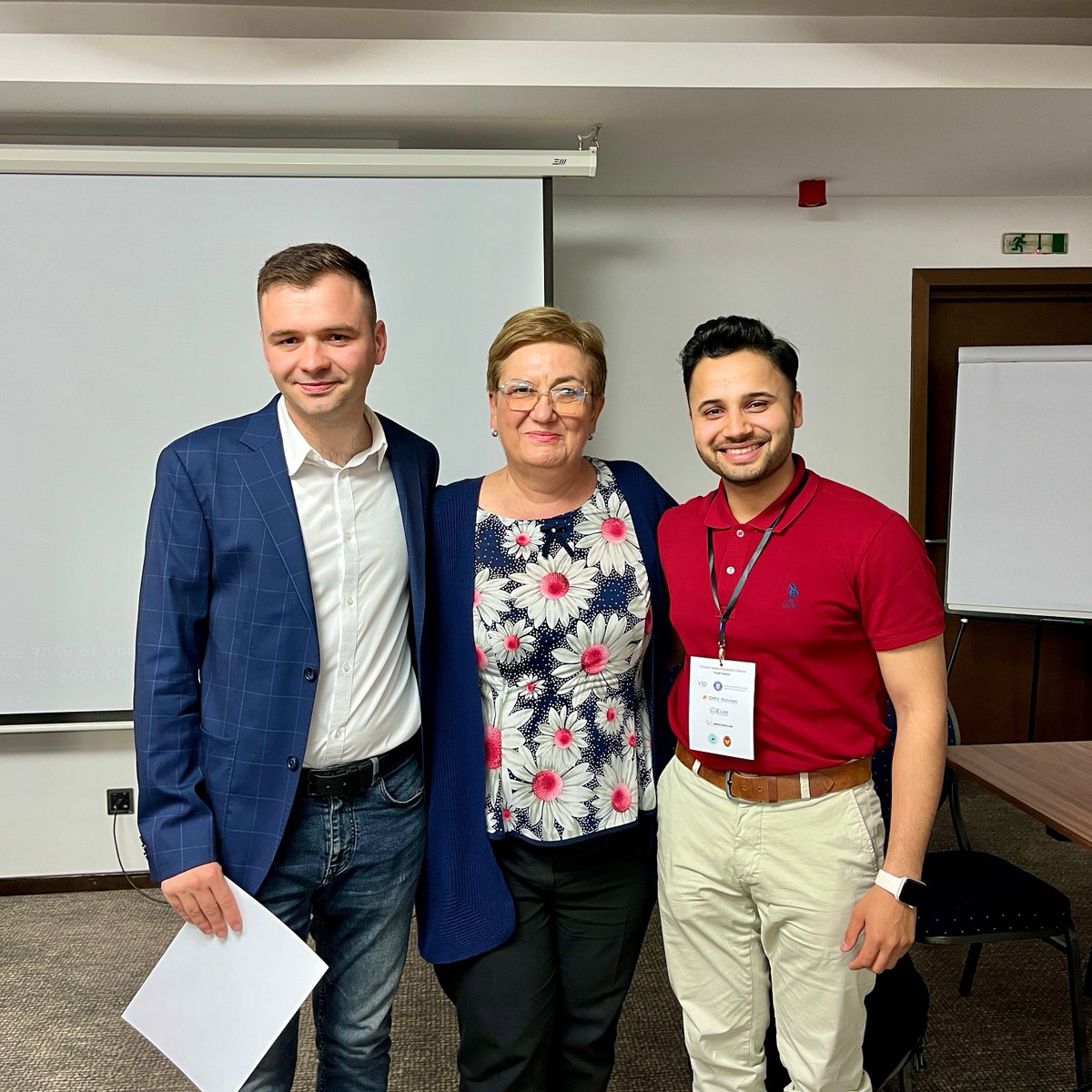 SilvaDulcy's tweet photo. On day 3 of @youngambassadorsforum, I met Ms. Lavinia Andrei and Mr. Mihai Danila from @terra. mileniul. iii. Their work on climate action, education, and youth-led change in Romania was truly inspiring. https://t.co/QfgmYj47ki