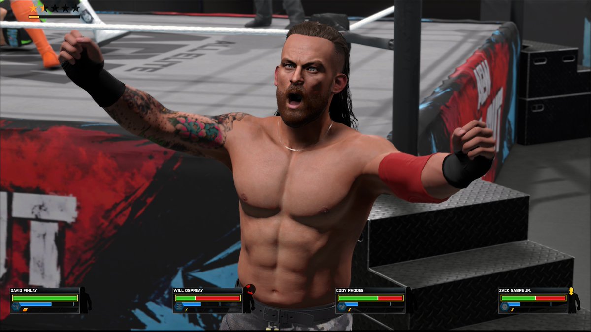 Gambadeboi's tweet photo. David Finlay is our new NJPW TV champion 🎌

''David Finlay'' CAW : @PAC_Creates 
''ALL OUT 26'' arena : @Valoween 

🎮: WWE2K26 on PS5 https://t.co/ZDCmOXB9nE