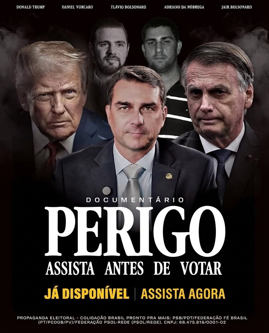 brasilulei's tweet photo. 🚨 JÁ ESTÁ NO AR!

Já disponível o documentário "PERIGO - Assista antes de votar".

Um alerta na reta final da eleição, apresentando fatos e episódios da trajetória de Flávio Bolsonaro.

➡️COMPARTILHE!

LULA REELEITO 
DOMINGO É 13
AGORA É LUIZ INÁCIO
BORA LULA 13
CHUVA DE LULA 13 https://t.co/UIvYzqXsrY
