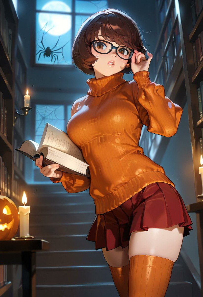 DrakoVivesLab's tweet photo. Velma was made for Halloween. 🧡 https://t.co/oSZvYaxPEm