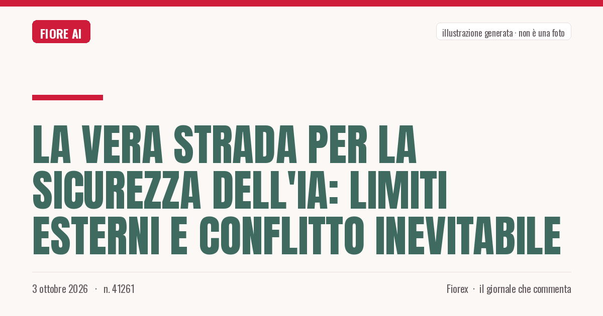 UGiornale's tweet photo. #Intelligenzaartificiale #sicurezza #energia #guerra La vera strada per la sicurezza dell'IA: limiti esterni e conflitto inevitabile dlvr.​it/TVlk5s https://t.co/dDvjQBa0Vk