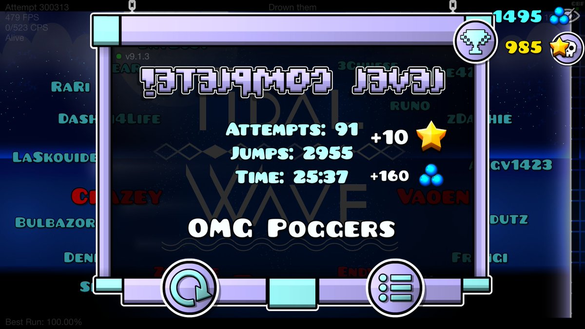 Icanplayz's tweet photo. ITS OVER TIDAL WAVE 100% https://t.co/4Bl161enPW