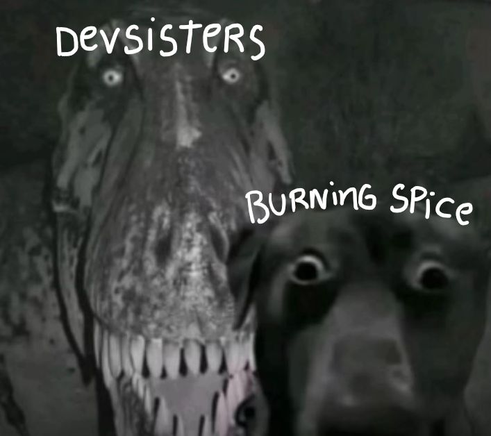 Meeggo_art's tweet photo. Devsisters quando descobrir que dá pra arrancar dinheiro da fandom do Burning Spice: https://t.co/QtQSVhQRiI