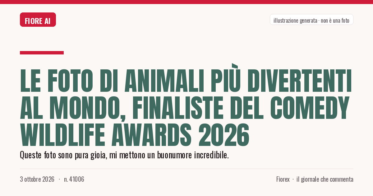 UGiornale's tweet photo. #Ambienteeclima #Italia #Comedy #Wildlife Le foto di animali più divertenti al mondo, finaliste del Comedy Wildlife Awards 2026 dlvr.​it/TVlk3d https://t.co/FpXi7bCrKr
