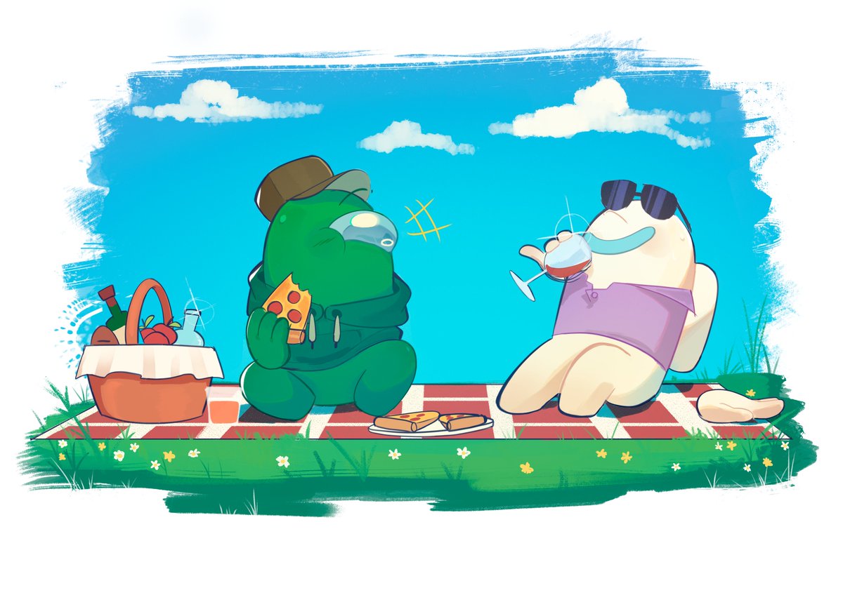 YuvneiShey's tweet photo. A chill little picnic drawing 💚🤍

#Amongusshow  #AmongUsfanart  #AmongUs #amongusshowfanart  
 #paidintern #amongusshowwhite https://t.co/eHQWUilSsr