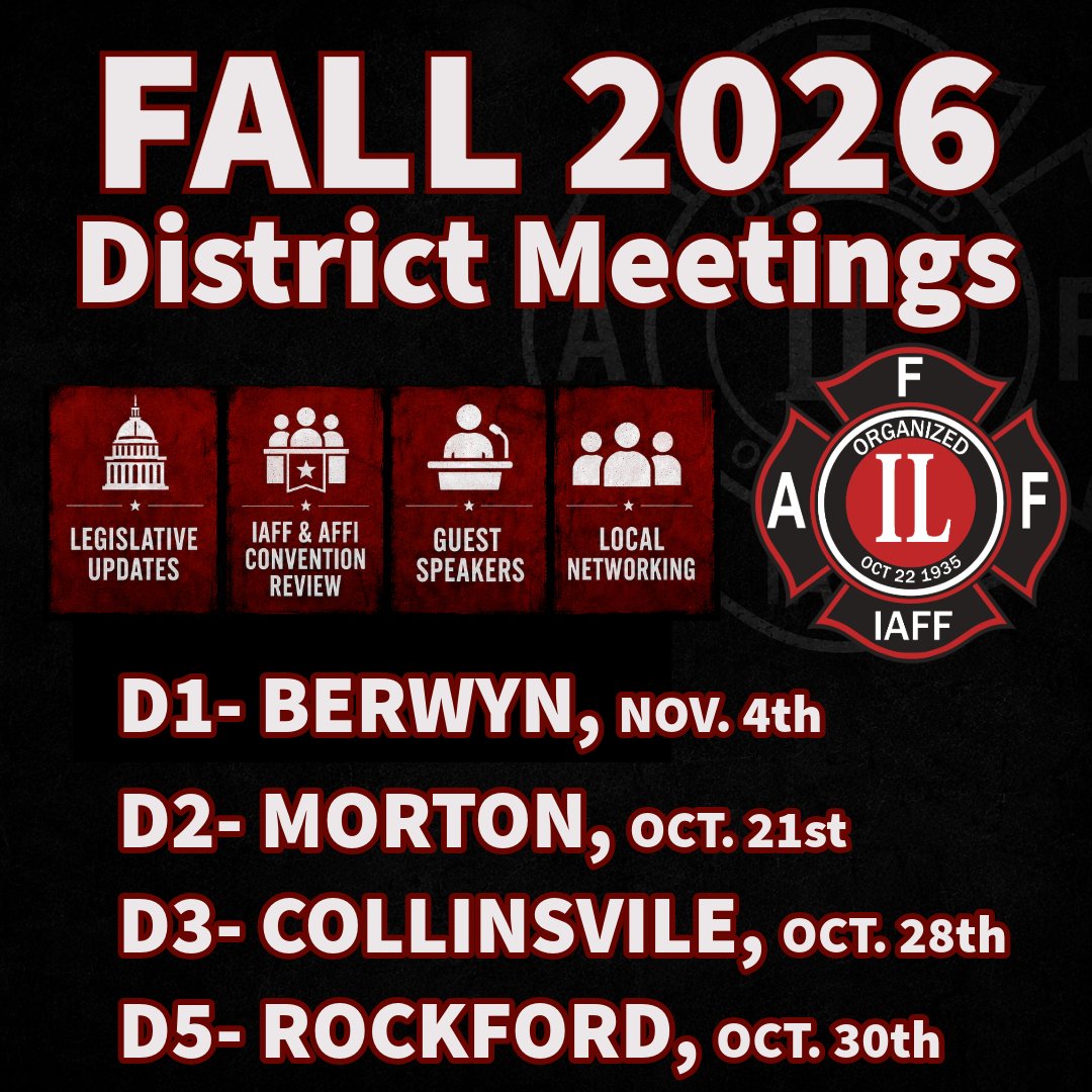 AFFI1935's tweet photo. Don't wait! Register for your AFFI District's Fall Meeting on the website: https://t.co/XG7iROoEB4 

Important legislative updates, IAFF and AFFI Convention recaps, and special guest speakers are on the agendas for each meeting. #affisupports #affieducates. https://t.co/RcsnhLhvi5