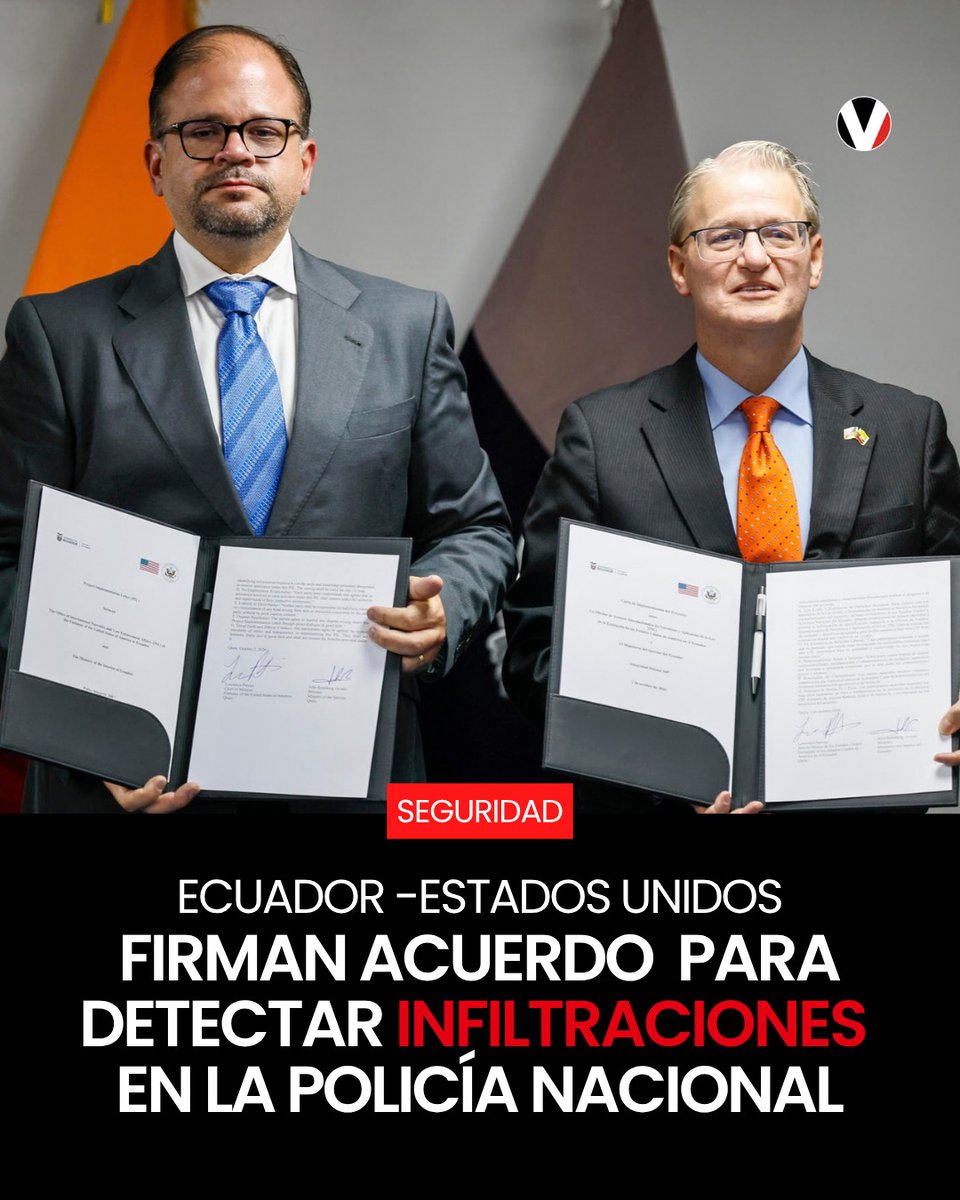 revistavistazo's tweet photo. 🇪🇨🤝🇺🇸 Ecuador y EE.UU. pusieron en marcha un proyecto para prevenir posibles infiltraciones del crimen organizado en la Policía Nacional. El plan contempla evaluaciones poligráficas y financieras. Aquí más detalles
▶️ https://t.co/TCgtukMB2f https://t.co/TcY7V7O2at
