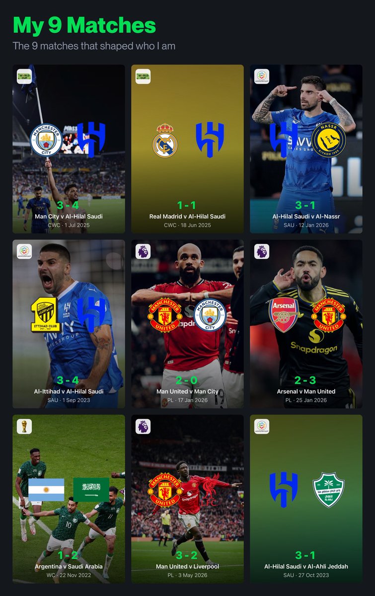 nasserr_alarifi's tweet photo. تقريبا هاذي افضل المباريات الي شفتها وفيه كثيرررر لأكن ماقدرت اختار و فيها أشياء كثير غير موجوده
#Bookd https://t.co/sbYnyUQ2Dg