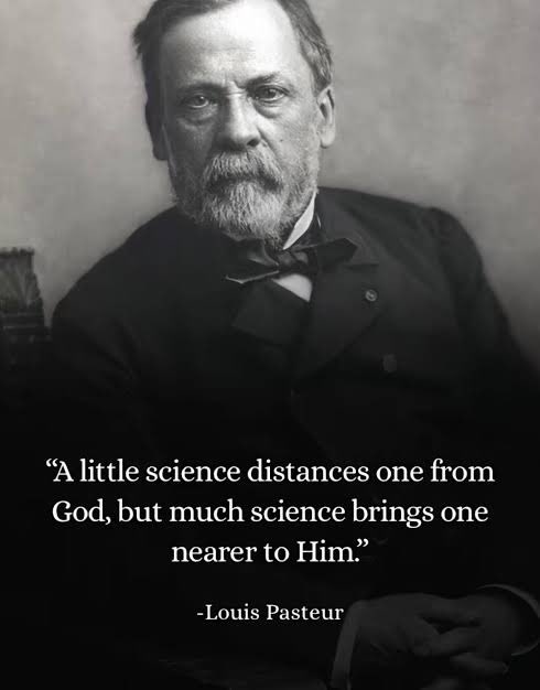 AneesReisu's tweet photo. "A little science distances you from God, but a lot of science brings you nearer to Him" https://t.co/CCl4N4zd2D