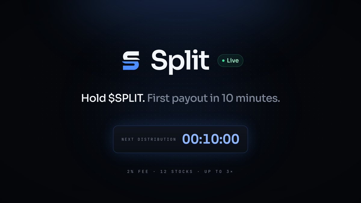 stocksplitapp's tweet photo. First $SPLIT payout in 10 minutes.

https://t.co/QyJdm9quVt https://t.co/4sYbxE2kWs