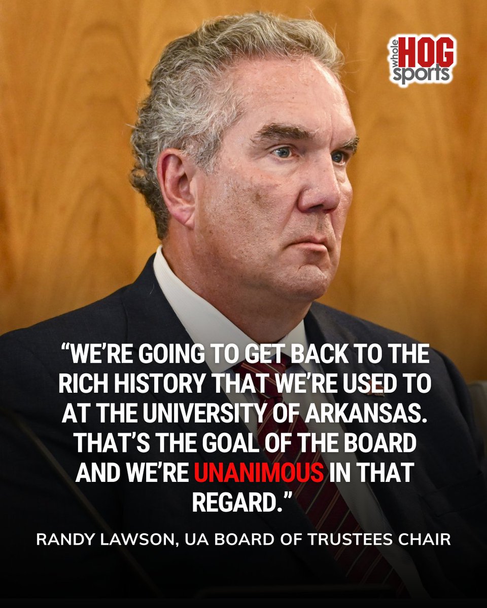 ByMattJones's tweet photo. University of Arkansas leaders elaborated today on the Board of Trustees resolution aimed at improving football. 

https://t.co/LAeN1urpS4 https://t.co/u2jjz1Y1UD