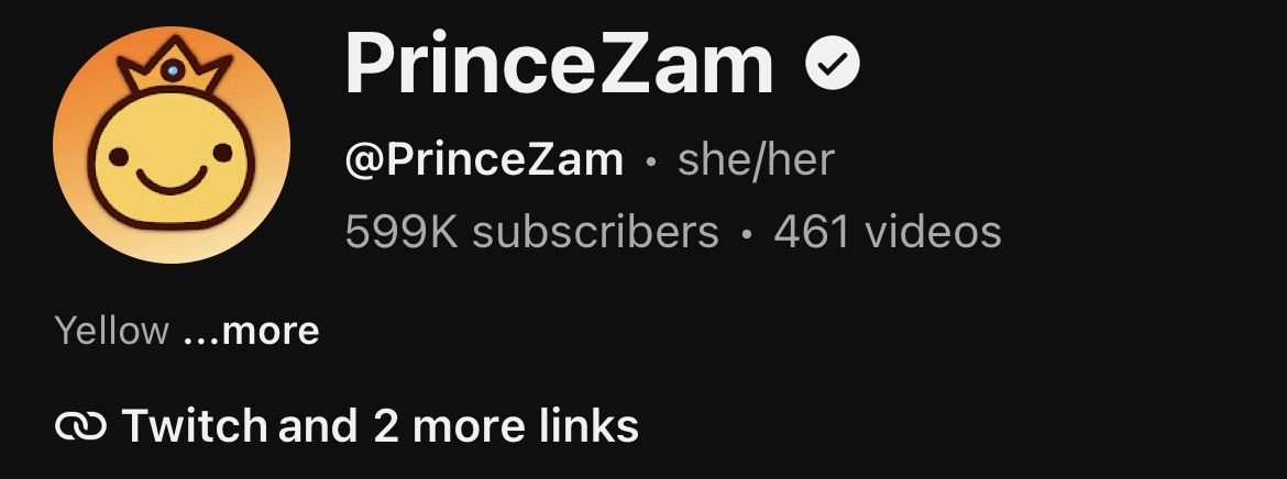 LolbitStormy31's tweet photo. Zam has she/her on her YouTube… I’m So normal I swear https://t.co/h4XcFaGUa0