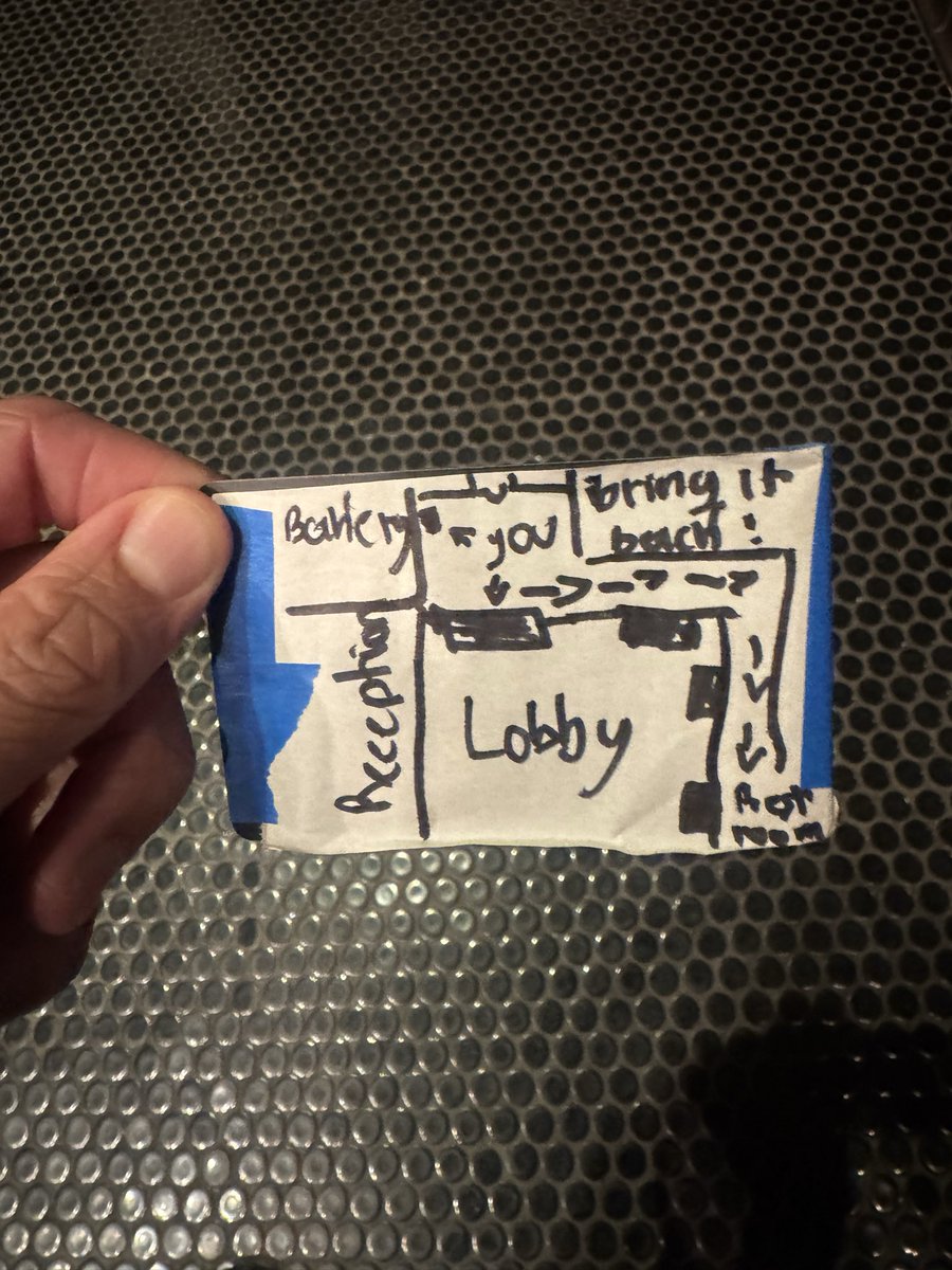 C05M1C57R4N63R's tweet photo. this survival horror video game ass card they gave me at le parisien so i could get into the bathroom https://t.co/SYaSpcDEB2