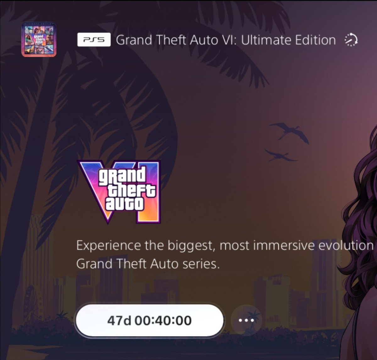 dmuir187's tweet photo. Crazy how it's been 100 days since I pre ordered GTA 6 like we're getting SO close now https://t.co/0LDYUWpTMe