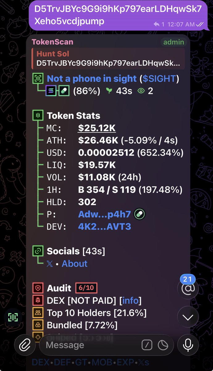 HuntSol11's tweet photo. Entry $SIGHT

CA> D5TrvJBYc9G9i9hKp797earLDHqwSk7Xeho5vcdjpump https://t.co/ZklplHI1Se