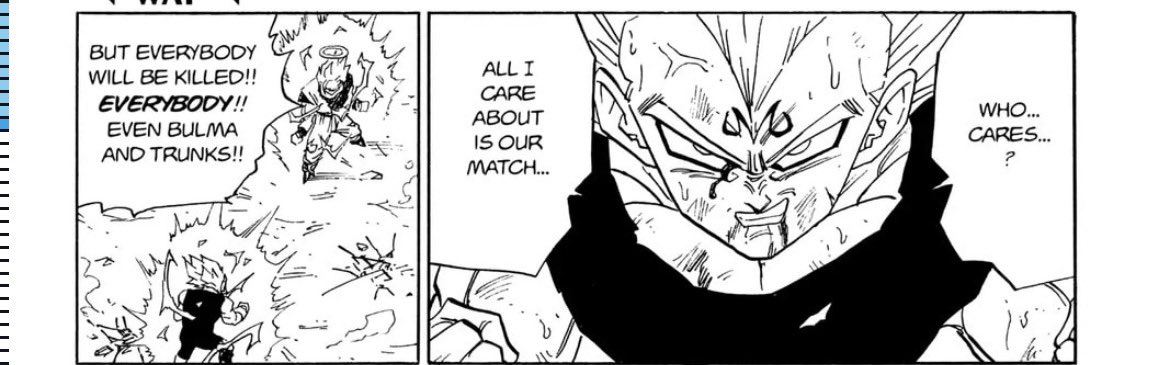 TidalDrawZZ's tweet photo. @JordanLDurham This is utter nonsense lol. That cut of goku saying buu is despicable and wiped out earthlings and his friends isnt a mischaracterisation at all. He says the same things on different occasions, calling buu a “monster” and literally using Everyone dying as a motivation for  vegeta https://t.co/biEBmLUmZT