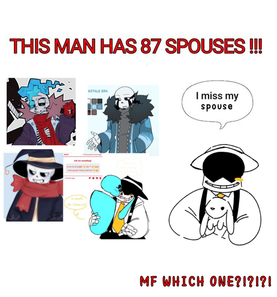 SyppyKuni's tweet photo. Mf is greedy. 

Sans belongs to:
@melaton1nxx 
@trilobitrr 
@NyriaTamare 
And myth of course https://t.co/fg4gYE5LiZ