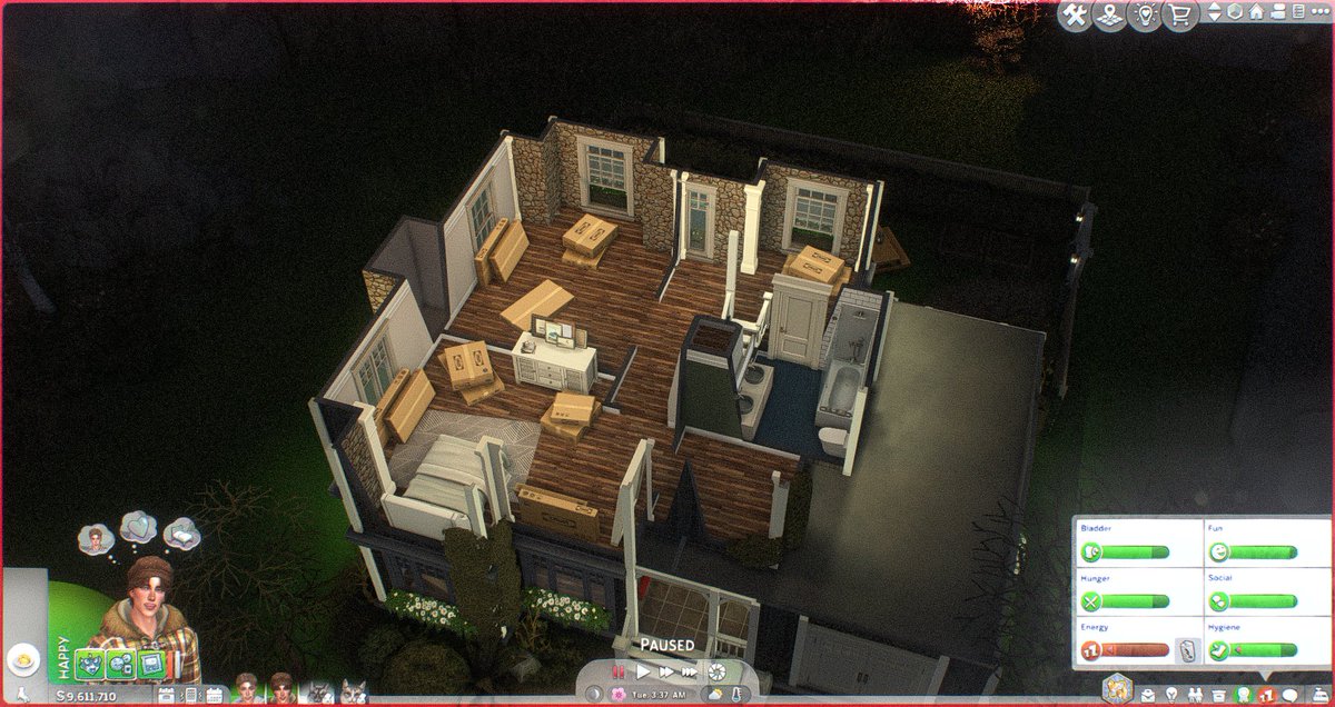 simsbIy's tweet photo. when u dont feel like finishing furnishing just put a bunch of boxes everywhere around the house and pretend its for storytelling #protip https://t.co/1CZoNy2BZd