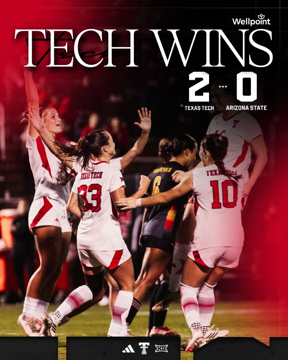 TexasTechSoccer's tweet photo. Made it 3-for-3 on the homestand! 

#WreckEm | @wellpoint https://t.co/sIqyJpPDXI