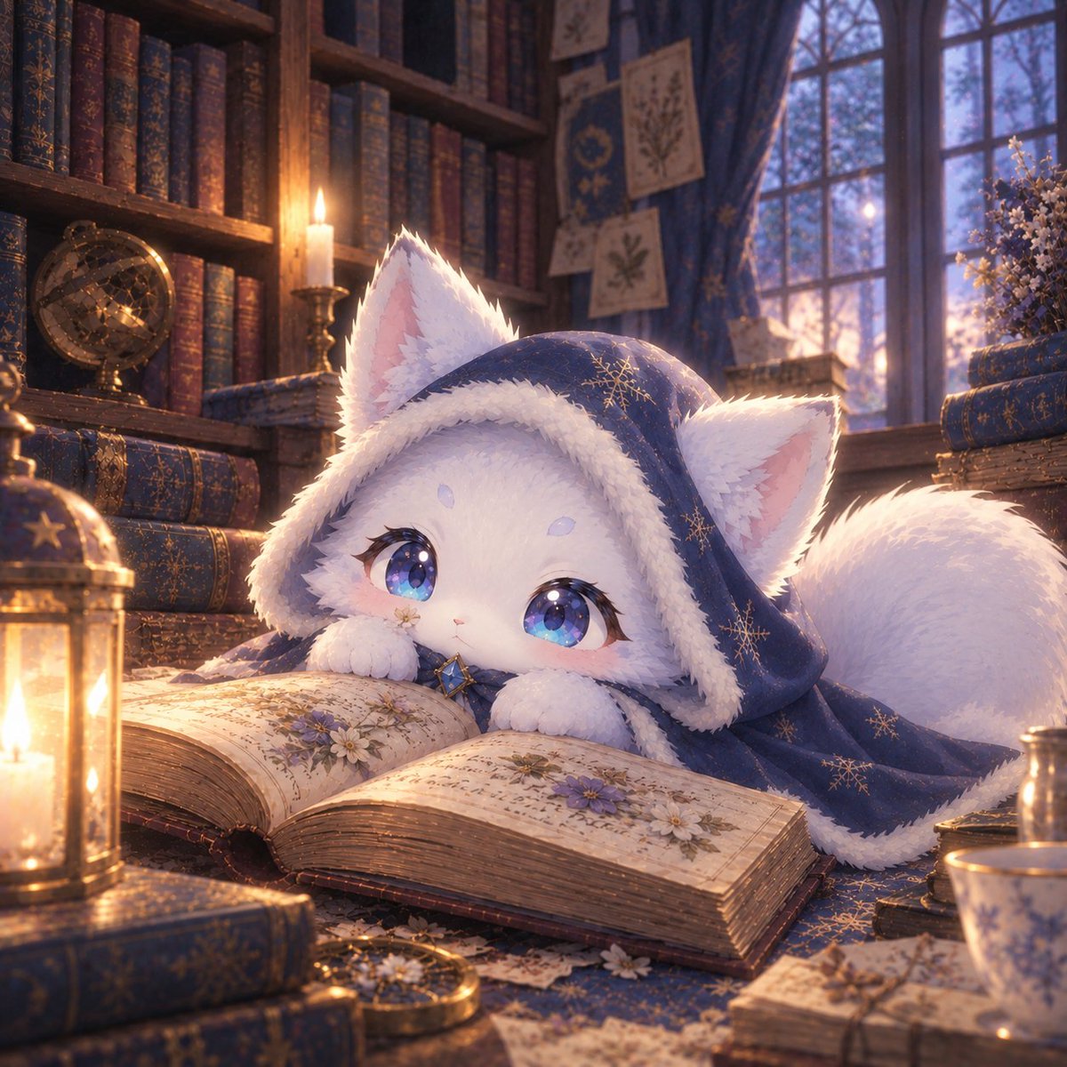 silver_fox_AI's tweet photo. 10/4
古書の日。 
静かな部屋で、読書の秋。
 #AIイラスト #オリジナルキャラ #古書の日 https://t.co/nMdzoE0YCX