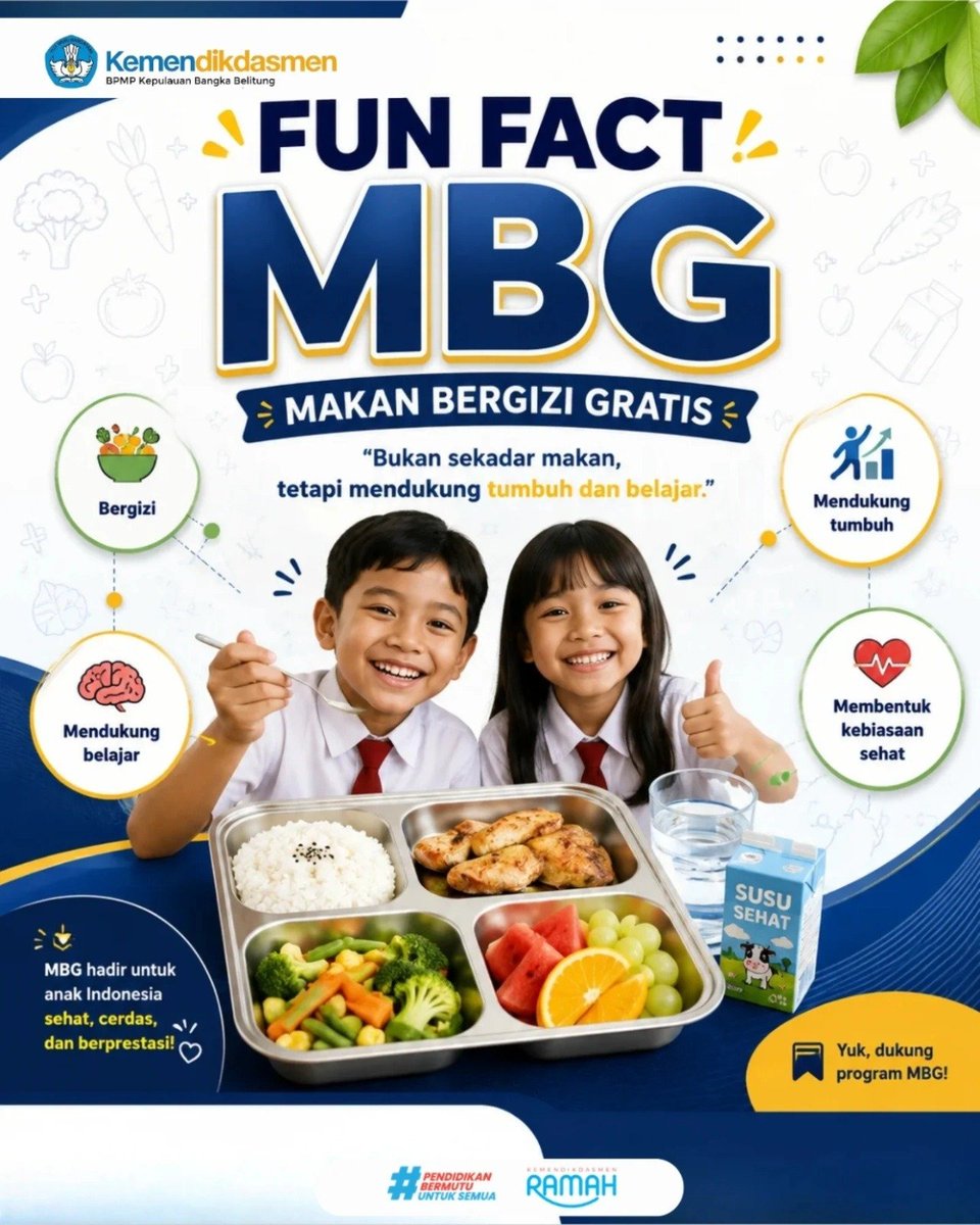 samsamdrf's tweet photo. Program Makan Bergizi Gratis tidak hanya menjamin kecukupan gizi anak-anak, tapi juga berkontribusi mencetak generasi unggul menuju Indonesia Emas 2045. #mbg https://t.co/MCryGxSkzO
