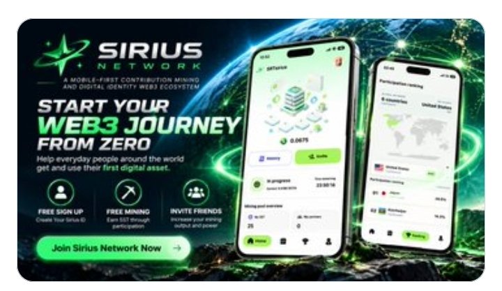 Sureshk19079851's tweet photo. Start from zero. Contribute. Earn. 🌐
Join Sirius Network and take your first step into Web3
https://t.co/MIhmZyHhH5
Invite Code: UGFv3q
The Sirius journey begins here
#SiriusNetwork #Web3 #SiriusFoundation #Cryptocurrency #Mining #AirdropMining https://t.co/N2PdgRElTa
