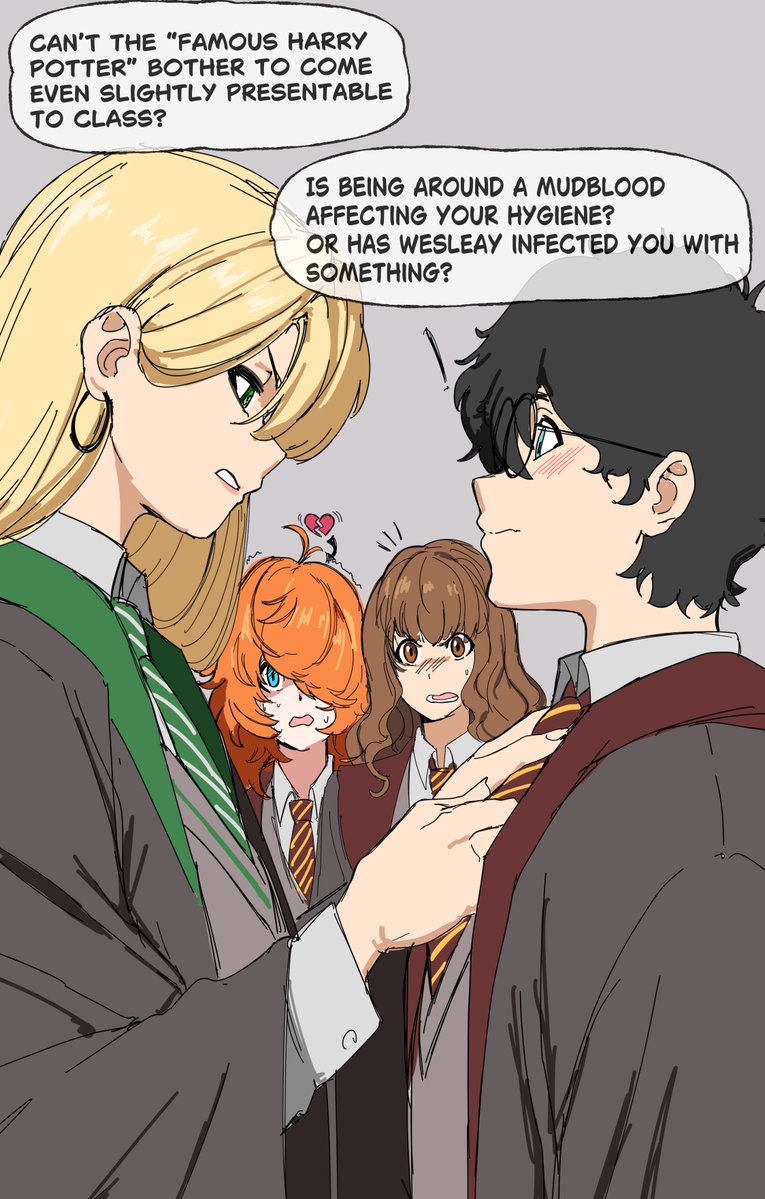 DocOctArts's tweet photo. Malfoid doesnt like when Harry looks unpresentable https://t.co/hXYOm5Ftnr