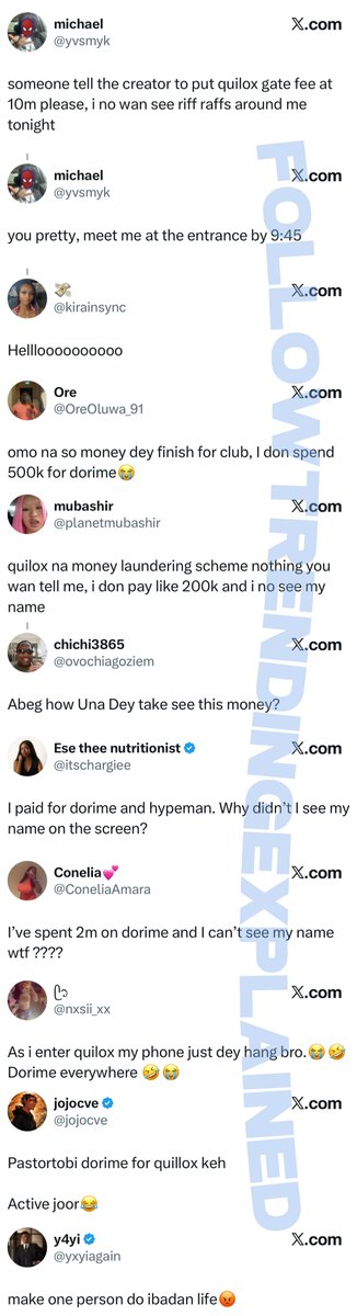 TrendingEx's tweet photo. Dorime is trending because over 4,000 people are outside and shutting down Quilox nightclub right now.

Shalom reimagined and localized the popular The Sims game as Lagos Life Sims.

The Sims is a life simulation game where you create and control virtual people called Sims.

You create the story yourself. 

You can build a family, or create chaotic relationships and deliberately make your Sims’ lives miserable, you can even get arrested.

Exactly 4,700 Nigerians are online now living an alternate life on Shalom’s Lagos Life Sims, quite interesting 🔥😅

Abuja & PH Life coming soon.

Join them at Quilox before dawn here https://t.co/sng1CNs6Ly