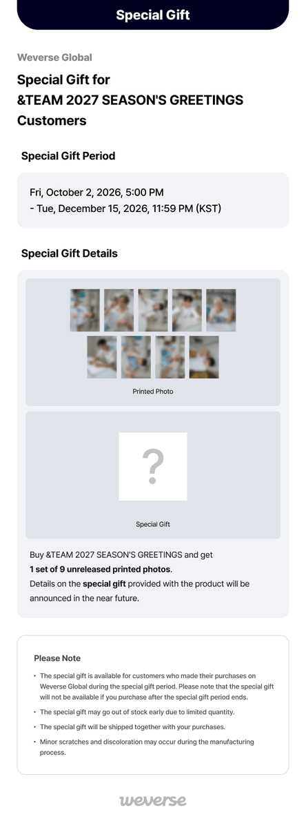 STARKYUJOY's tweet photo. ＆TEAM 2027 SEASON'S GREETINGS 'Who Ate the Cake?'

ORDER HERE ✧(｡•̀ᴗ-)✧
‣ (gform) https://t.co/SmXnjjrBxW
‣ (wa) https://t.co/DKtpxMGK1x

Tag: wts open po pre-order pc poca photocard #andTEAM #エンティーム #Seasons_Greetings
#who_ate_the_cake https://t.co/WAfNJ0PCT7
