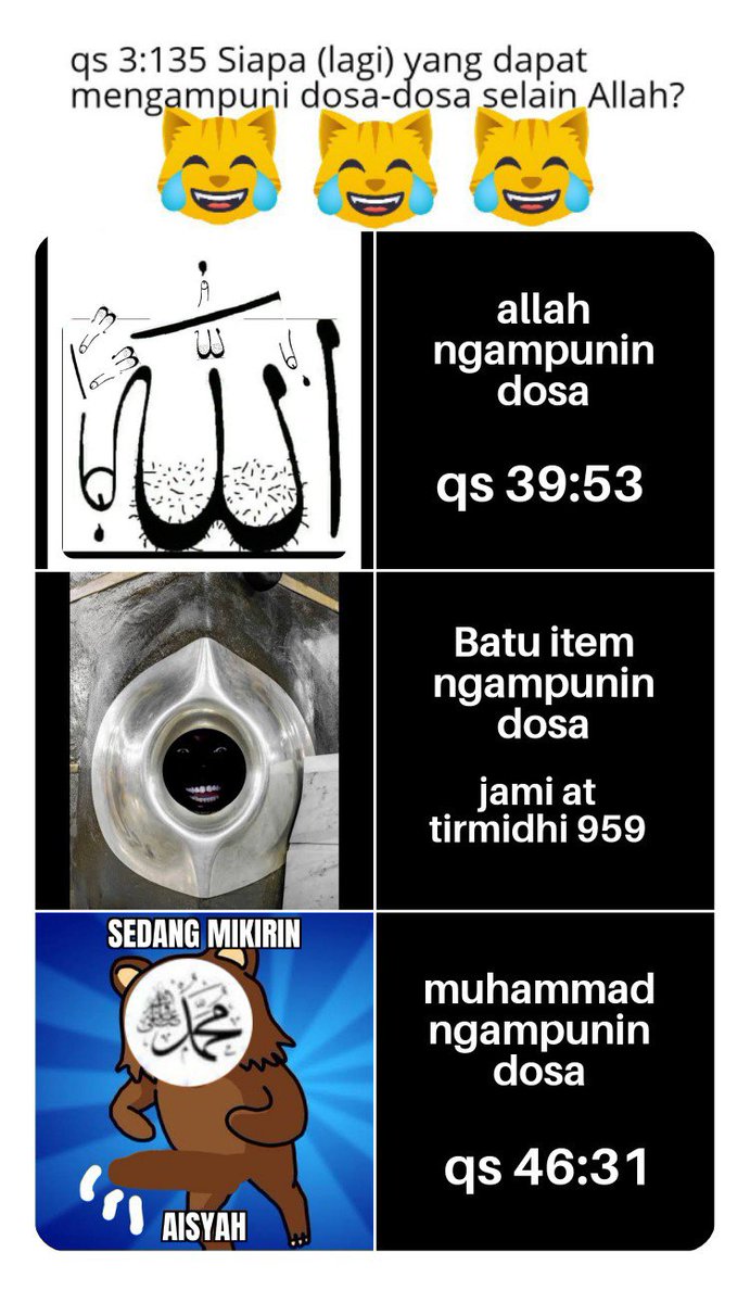 AllahswtSETAN's tweet photo. @aesculapiusw ini sih islamemek tolol
bikin konsep sendiri
ngarang sendiri
karena malu tuhannya ada 3
💩🕋💩😂😂😂 https://t.co/L5ymyNDPP6