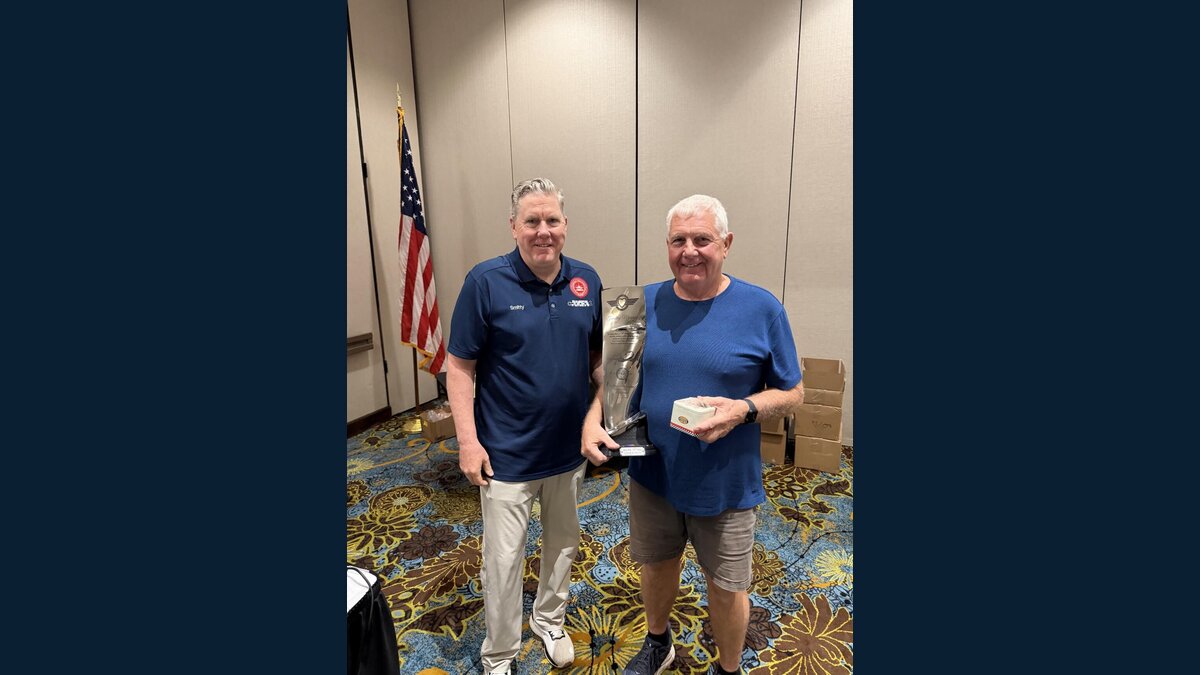 amfalocal32's tweet photo. At the Sept. 17 Phoenix meeting, Local 32 recognized retiring members. Mike Hennig, Tim Magary, and Mike Sramek each received a blade and a watch. https://t.co/Fe8F1NVY93
