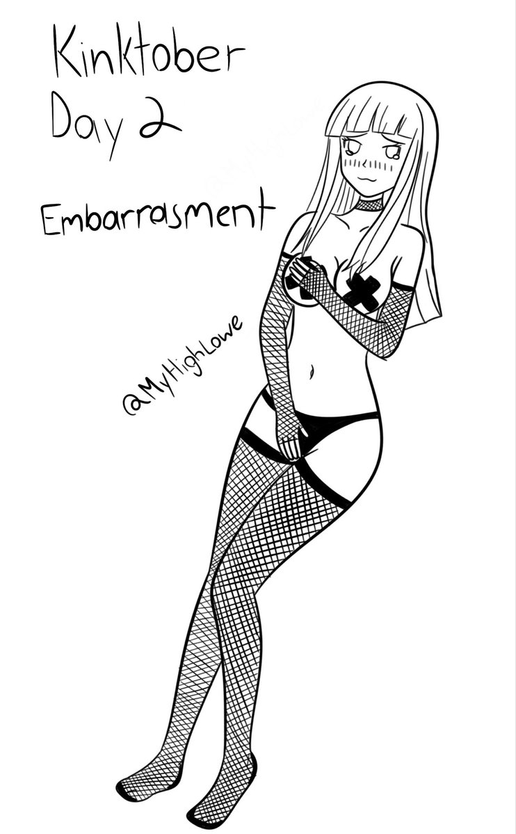 MyHighLowe's tweet photo. Kinktober Day 2: Embarrassment

Featuring Hinata of Naruto fame, always shy but lovely especially in fishnets.

(All Characters Portrayed are 18+)

#kinktober #kinktober2026 #hinata #fanart #naruto #r34 #nsfw https://t.co/M9KG70hyG5