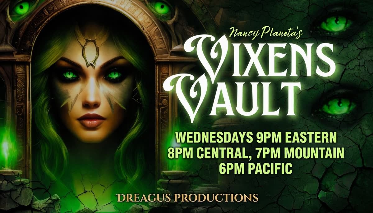 DreagusProd's tweet photo. This Wed · Vixens Vault w/ Nancy Planeta · Oct 7 · 9pm ET
https://t.co/euH6wApZ9g
#DreagusProductions #LiveRadio #Simulcast #VixensVault https://t.co/V9Cz6XJw6D