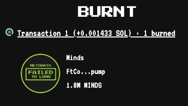 mindsdotcash's tweet photo. Everything's wired, just waiting on prod deployment.

Burned 1.8M $MINDS in the meanwhile. https://t.co/Z1f6PWAALy