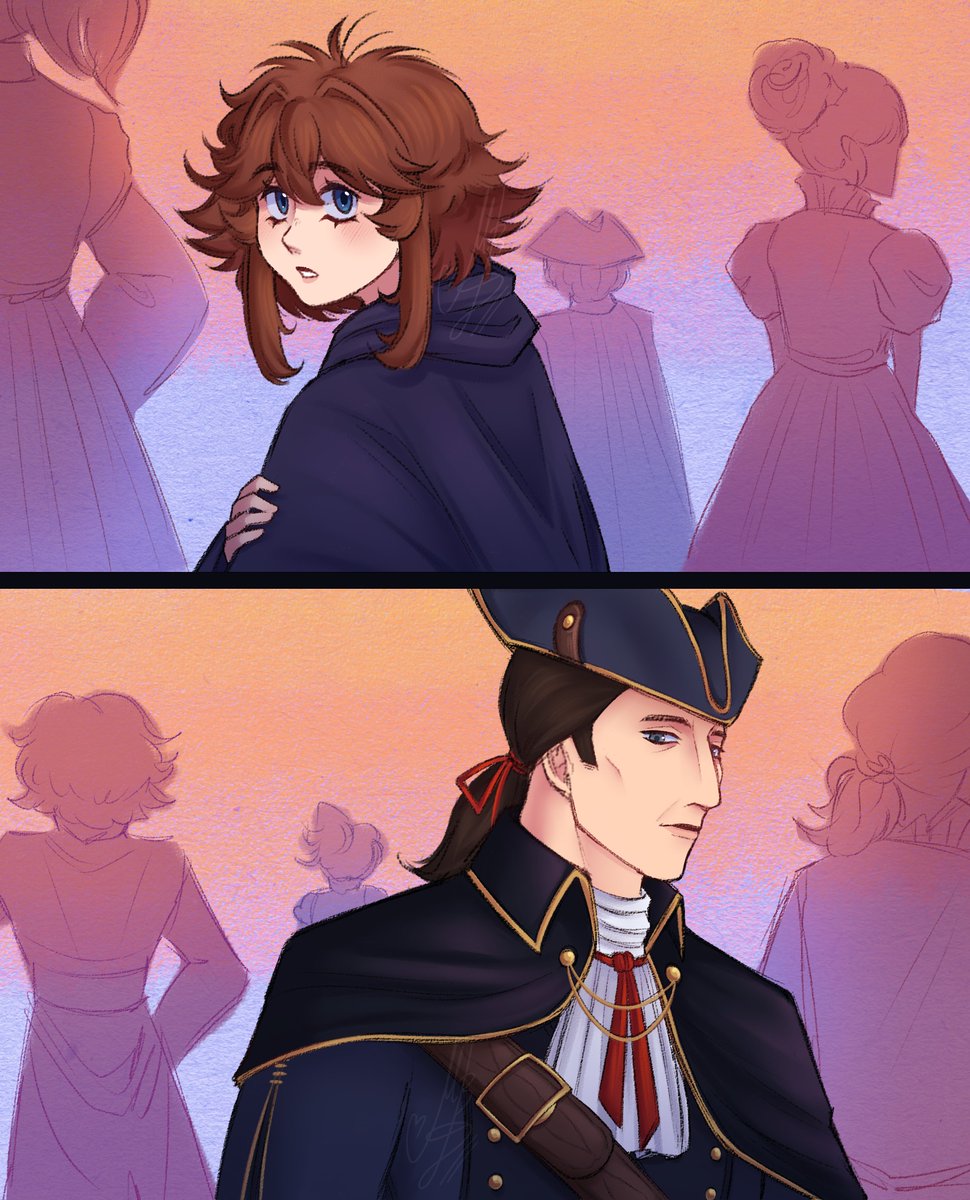 _salambaa's tweet photo. Day 2: Exchanging looks in a crowd

"This lady has a weird haircut."

#ElisYumetober2026 #AssassinsCreed https://t.co/rnOho7TK37