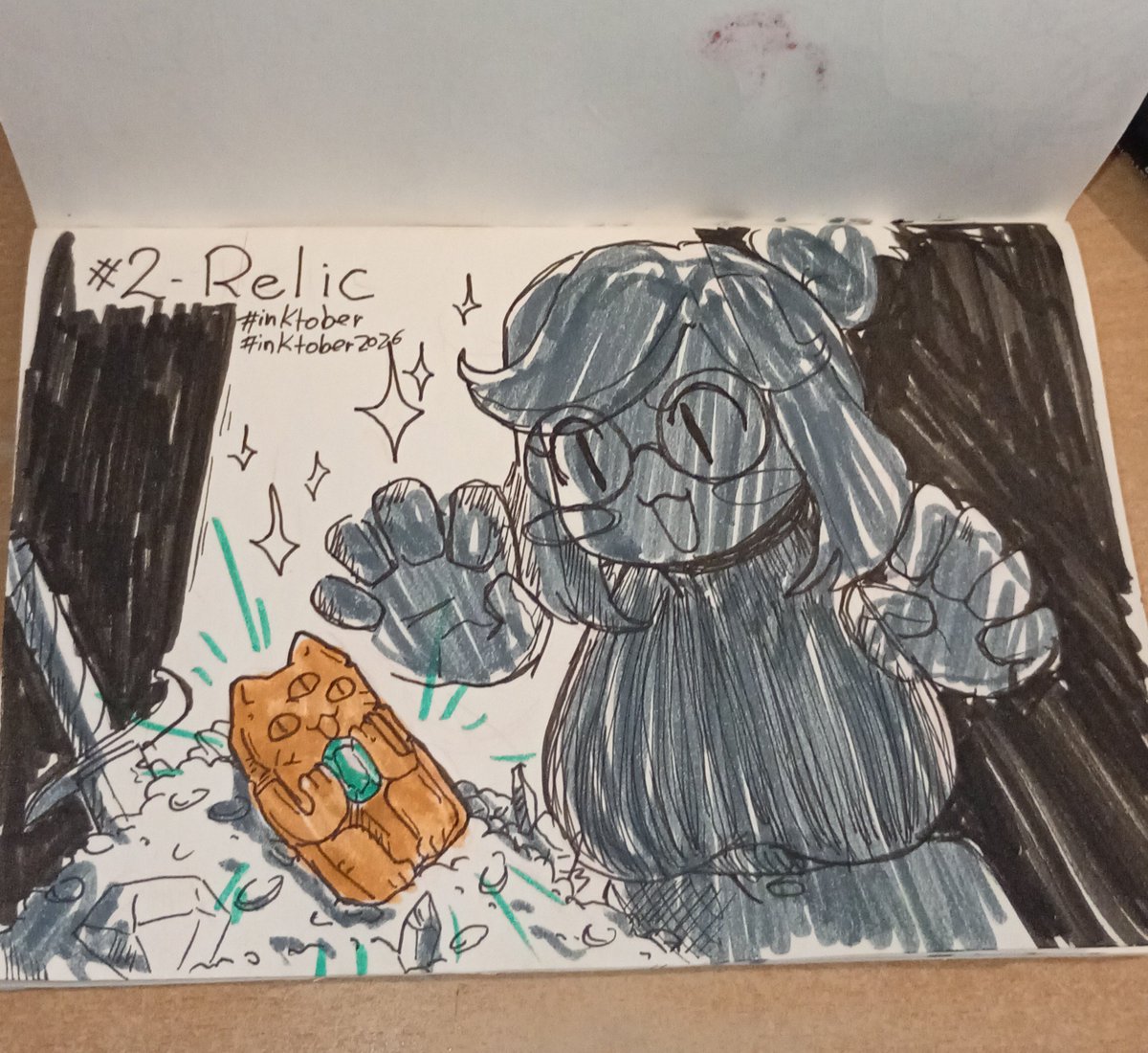 tama5spicy's tweet photo. Day 2: Relic 🌟

#inktober2026 #inktober https://t.co/yG3yFSHdUn