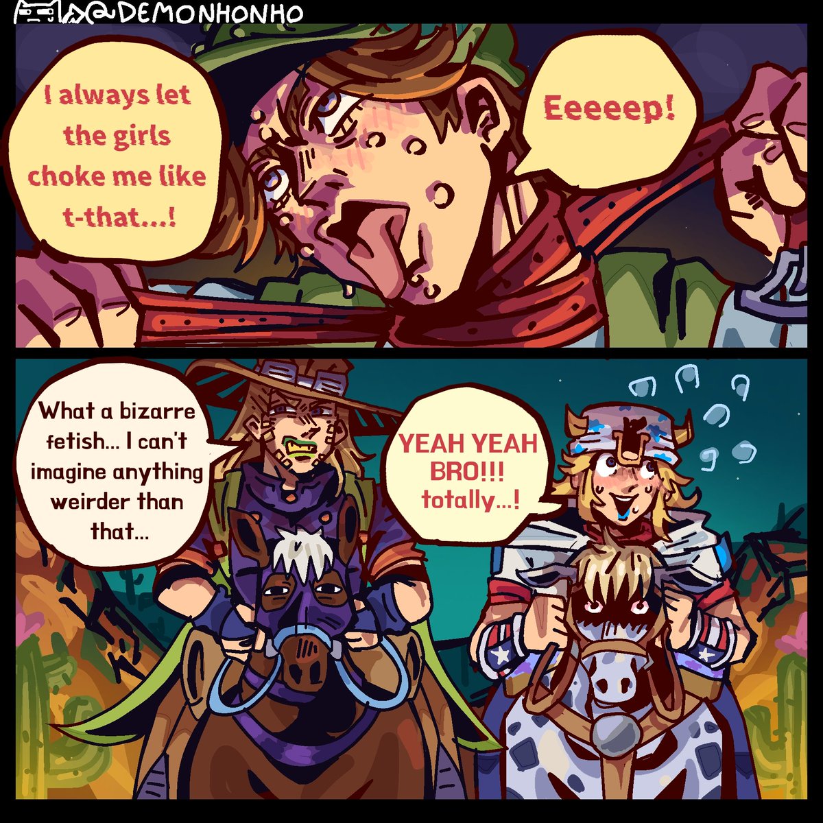 Demonhonho's tweet photo. Johnny, you can't say much either...
#johnnyjoestar #gyrozeppelin #jojopart7 #jjba https://t.co/oYHgbAGf0L